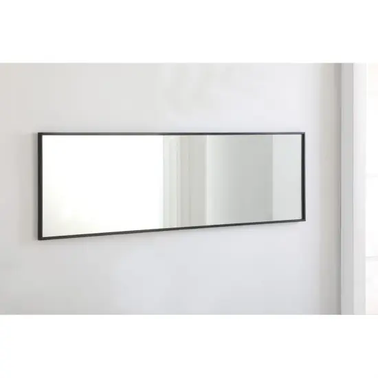 Metal frame Rectangle Mirror 18 inch Black {5}