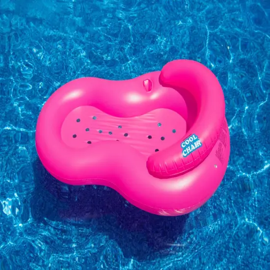 Pool Central Inflatable Cool Chair Swimming Pool Lounger Float - 60.5" - Pink {3}