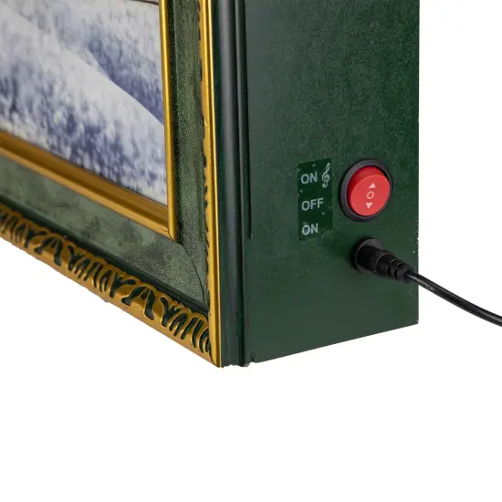 Northlight LED Lighted Musical Snowing Retro Truck Wall Art - 31" Green {5}