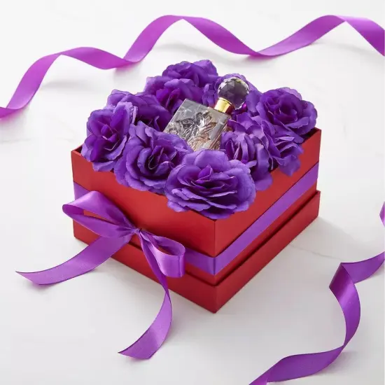 50 Pack Stemless Artificial Silk Roses Purple {5}