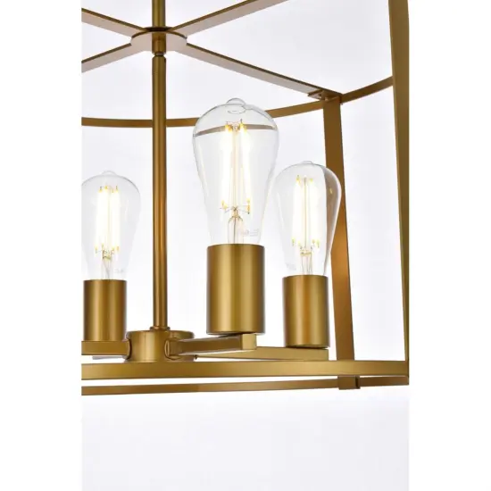 Agnys 4 lights pendant in brass {5}