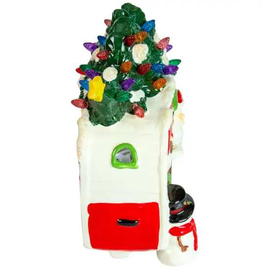 Northlight LED Lighted Santa and Snowman Camper Christmas Decoration - 7.75" Multi {3}