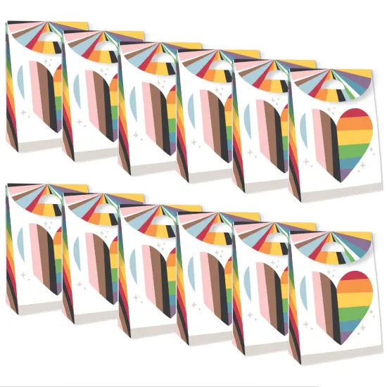 Big Dot of Happiness So Many Ways to Be Human - Pride Gift Favor Bags - Party Goodie Boxes - Set of 12 {6}