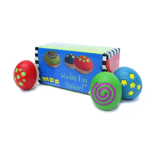 Wooden Egg Shakers, Set of 3 {1}