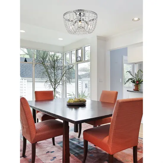 Kylie 16 inch flush mount in chrome {2}