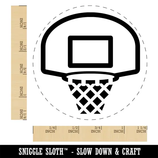 Basketball Hoop and Backboard Rubber Stamp for Stamping Crafting Planners {1}