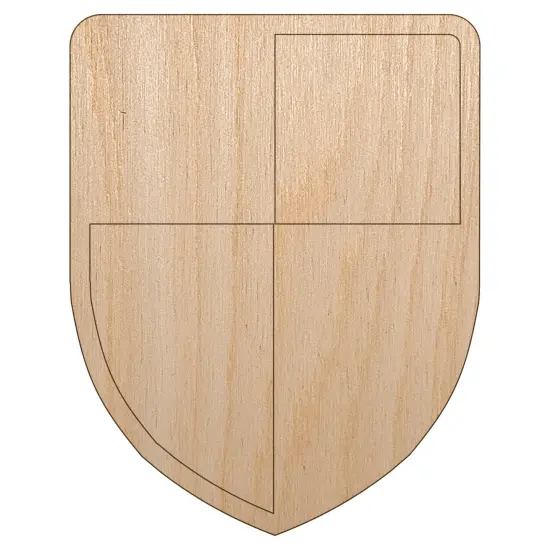 Shield Symbol of Protection Unfinished Wood Shape Piece Cutout for DIY Craft Projects {2}