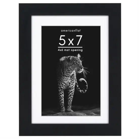 Americanflat Gallery-Style Picture Frame with Mat - Showcase Artwork, Prints, and Photos - Shatter Resistant Glass - Hanging Hardware with Drywall Anchor {7}