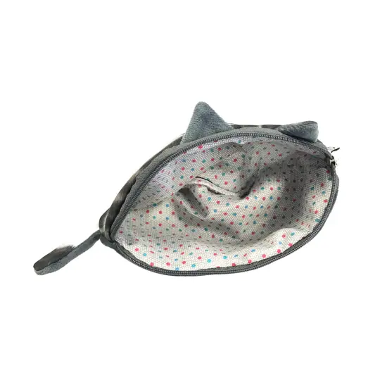 Wrapables Cat Face Cosmetic Pouch Pencil Case (Set of 2) Sad Grumpy {3}