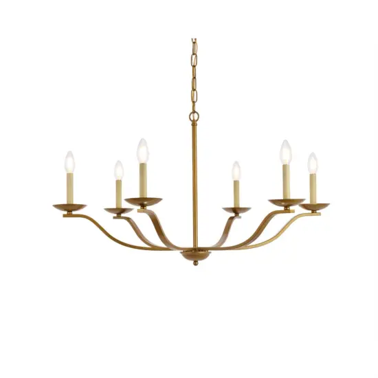 Trey 36 inch pendant in brass {3}