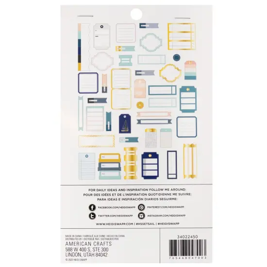Heidi Swapp Set Sail Journaling Ephemera Die-Cuts-40/Pkg {2}