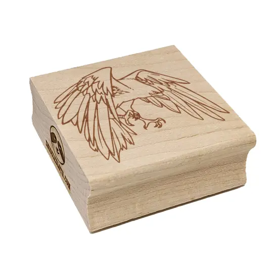 Bird Crow Raven Flying Landing Square Rubber Stamp for Stamping Crafting {7}