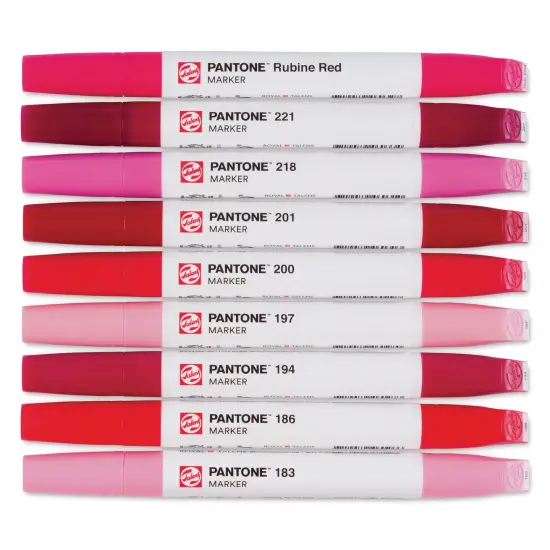 Pantone Dual Tip Markers - Cool Red, Set of 9 {1}