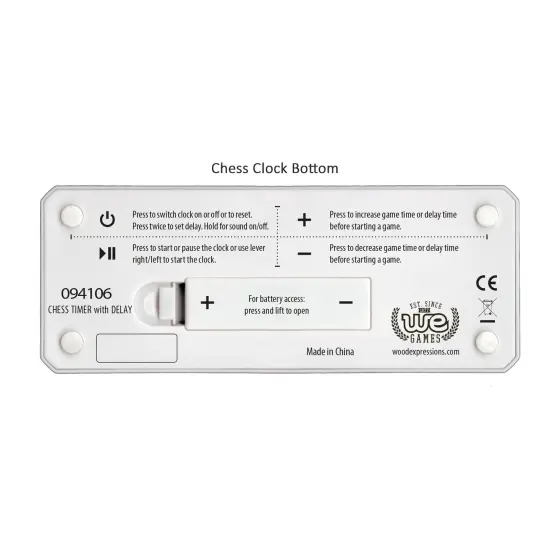WE Games Digital Chess Clock/Game Timer with delay Button {4}