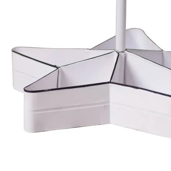 Irvin's Country Tinware Star Table Top Organizer in White {3}