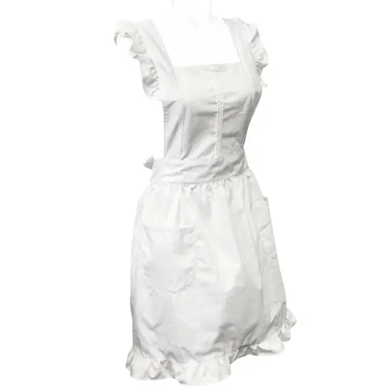 Wrapables Retro White Apron with Pockets for Cooking or Cosplay {2}