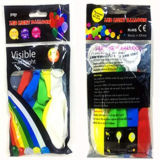 20 LED Light-Up Balloons in Mixed Colors - Flashing and Glow-in-the-Dark for 24 Hours, Ideal for Birthday Parties, Glow Parties, Wedding, Halloween, and Christmas Decorations {5}