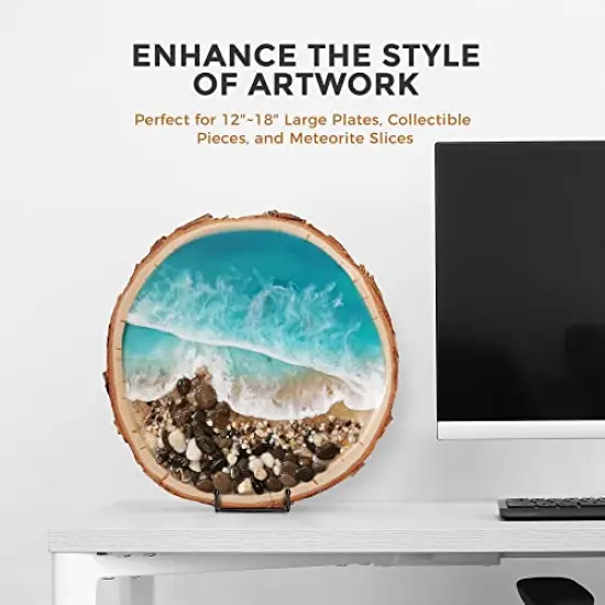 TR-LIFE Plate Stands/Holder for Display, 8 Inch, Large, Metal Frame for Picture, Decorative Platter, Book, Photo Easel (2 Pack) {4}