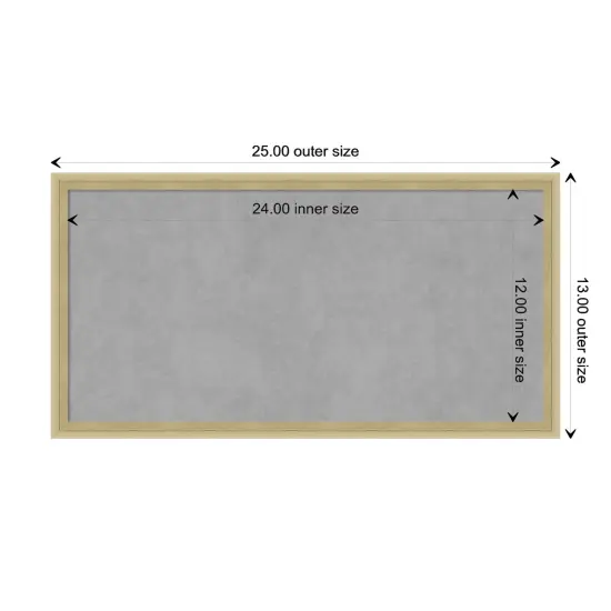 Lucie Wood Framed Magnetic Board Lucie Champagne {3}