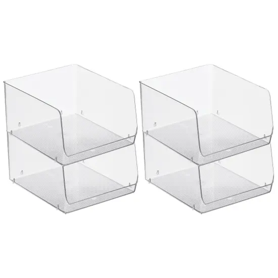 mDesign Stackable Plastic Food Storage Bin, Open Front {5}