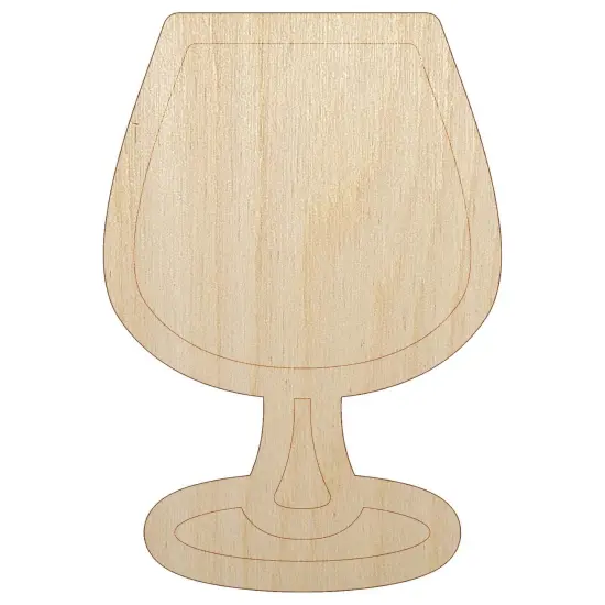 Brandy Wine Glass Unfinished Wood Shape Piece Cutout for DIY Craft Projects {7}