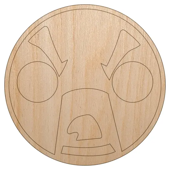 Kawaii Cute Shocked Face Unfinished Wood Shape Piece Cutout for DIY Craft Projects {2}