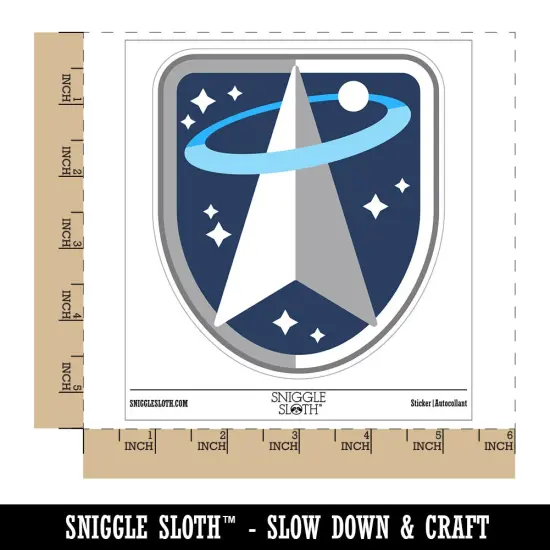 Science Fiction Space Force Orbit Logo Waterproof Vinyl Phone Tablet Laptop Water Bottle Sticker Set - 5 Pack {1}