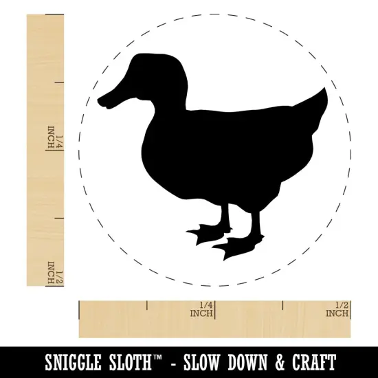 Duck Standing Mallard Solid Self-Inking Rubber Stamp for Stamping Crafting Planners Dry Pad (No Ink) {1}