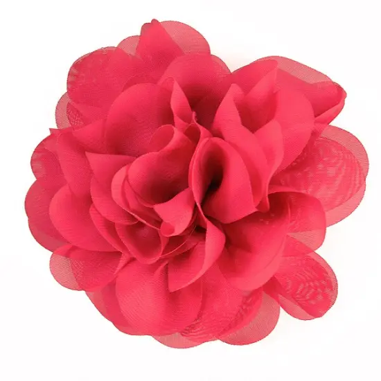 Tina Fashion Flower Fabric Brooch Pin Hair Clip Fuchsia {1}