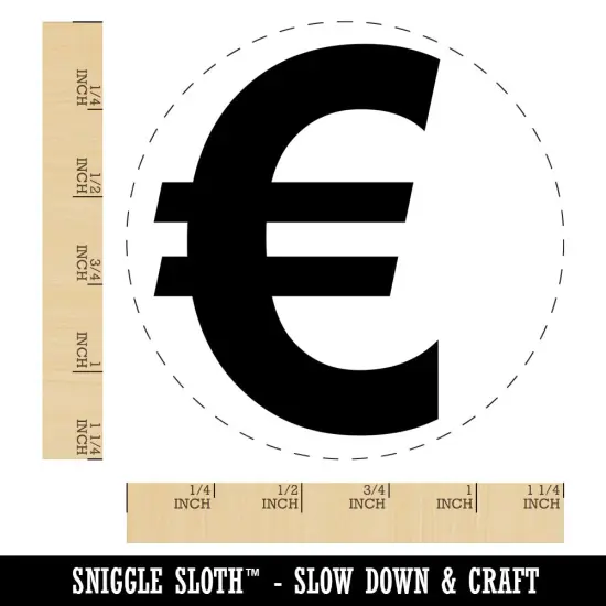 Euro Symbol Rubber Stamp for Stamping Crafting Planners {1}