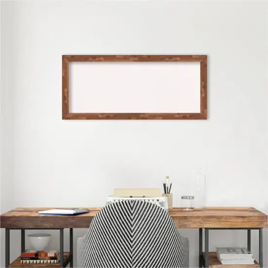 Fresco Wood Framed Corkboard, White Cork Light Pecan {5}