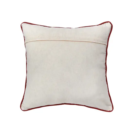 Autumn Wreath Thanksgiving Printed and Embroidered Throw Pillow, 18" x 18" {4}