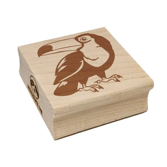 Curious Toco Toucan Bird Square Rubber Stamp for Stamping Crafting {7}