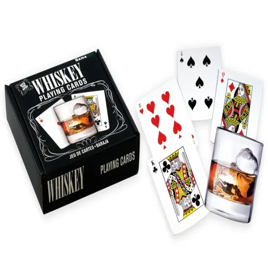 Whiskey Glass-Shaped Playing Cards | 52 Card Deck + 2 Jokers {1}