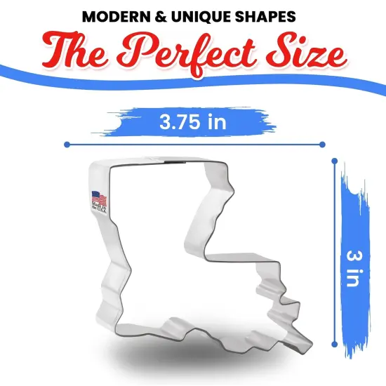 CookieCutter.Com Louisiana Cookie Cutter 3.5 Inch &ndash;Tin Plated Steel Cookie Cutters &ndash; Made in the USA {2}