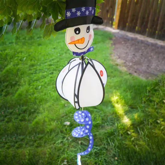 In the Breeze Snowman with Hat Hanging Ball Spinner, Holiday Wind Spinner, 2496 {4}