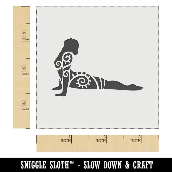 Yoga Pose Bhujanasana Cobra Pose Wall Cookie DIY Craft Reusable Stencil {5}