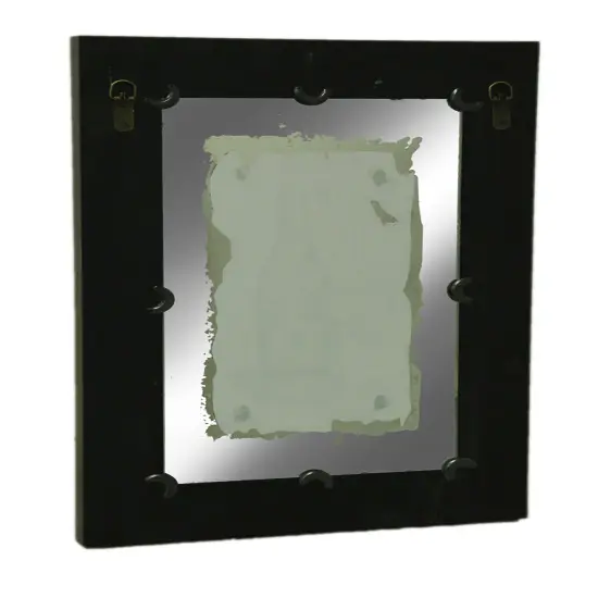 Black Frame 2 Piece Vintage Wine Wall Mirror Set {4}