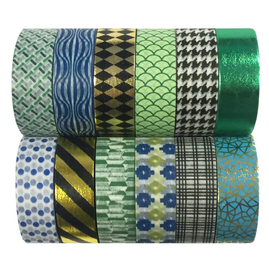 Wrapables WPSET49 Washi Masking Tape Collection (Set of 12) {1}