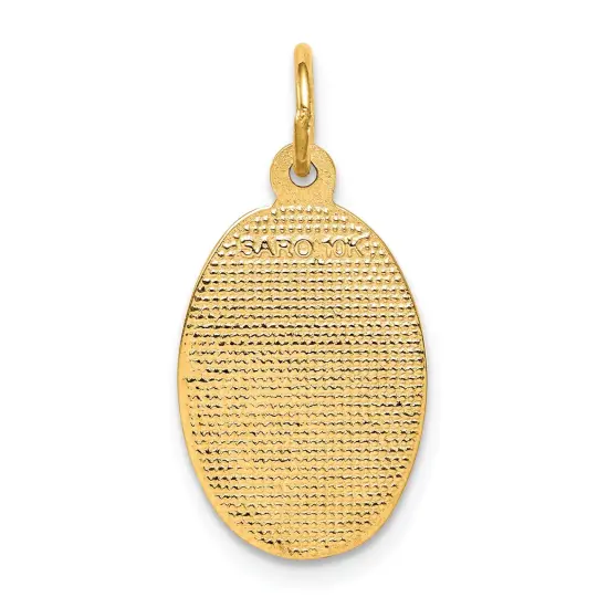 10K Yellow Gold Saint Christopher Pendant Charm New 25 X 11mm Jewerly {3}