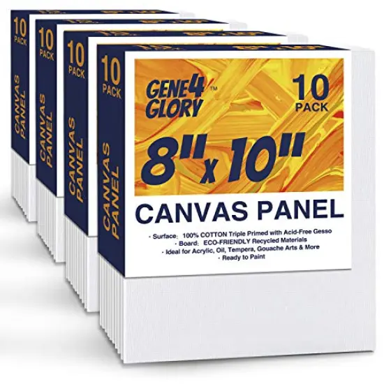Canvas Panel 40 Pack - 8x10 Inch Artist Canvas Board for Painting {1}
