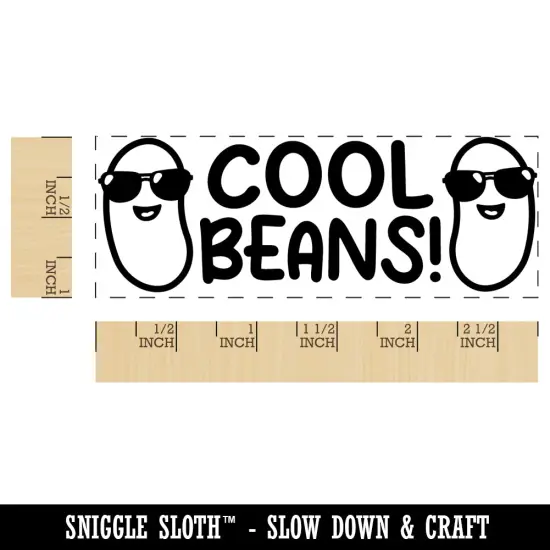 Cool Beans Teacher Student School Self-Inking Rubber Stamp Ink Stamper Brown {1}