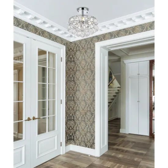 Savannah 12 inch flush mount in chrome {2}