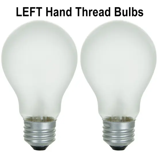 2PK - Sunlite 100w 120v A19 Left Hand Thread Medium Base Frost Light Bulb Warm White {1}