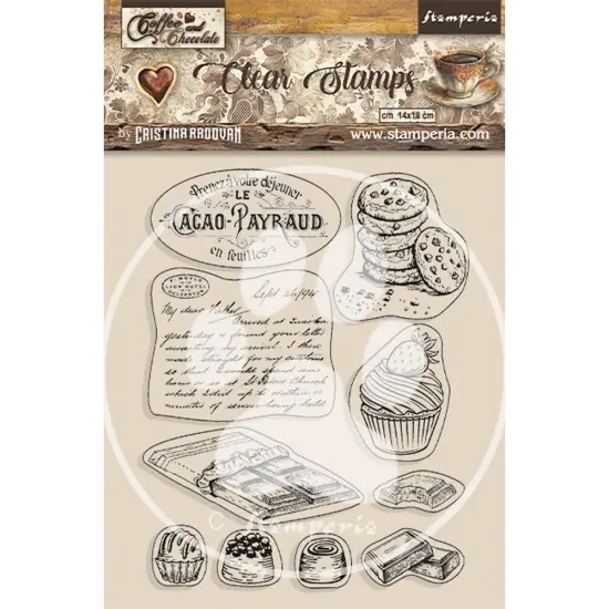 Stamperia Clear Stamps-Coffee And Chocolate Chocolate Elements {1}