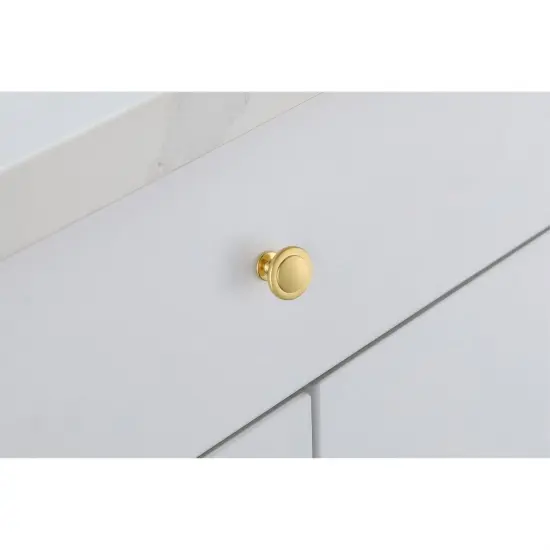 Logyn 1.3" Diameter Brushed Gold Mushroom Knob Multipack (Set of 10) {3}