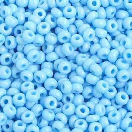 John Bead 8/0 Opaque Czech Glass Seed Beads, 500g Light Blue {1}