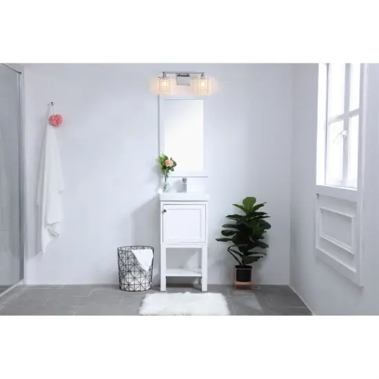 Phineas 2 light Chrome and Clear Crystals wall sconce {2}