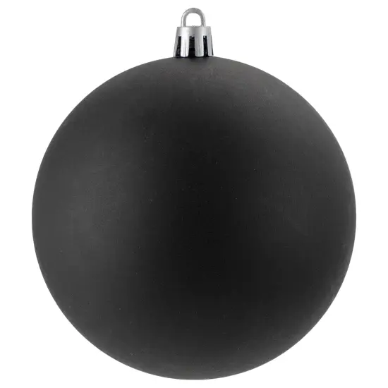 Northlight Matte Shatterproof Christmas Ball Ornaments - 4" (100mm) - Jet Black - 12ct {4}
