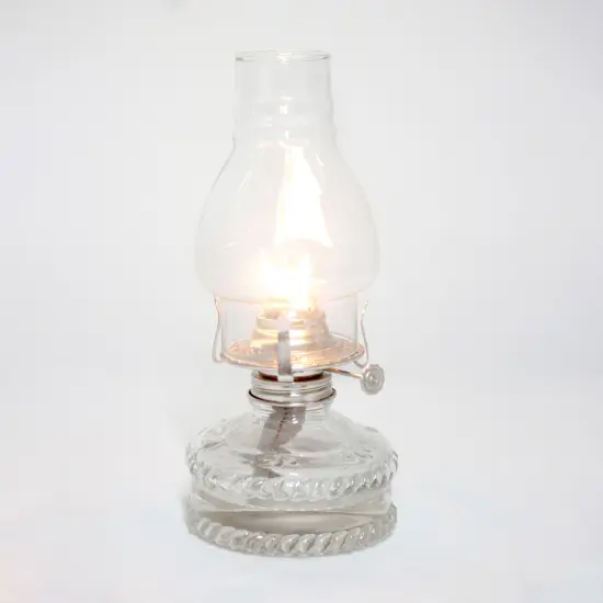 Lehman's Clear Glass Oil Lamp, with #2 Burner and 7/8 inch Wick for Accent Lighting or Centerpiece Table Decor {6}
